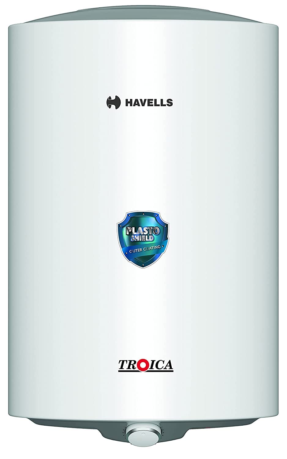 HAVELLS TROICA 15 LITRE STORAGE WATER HEATER(GEYSER)|GLASS COATED ANTI RUST TANK|TEMPERATURE SETTING KNOB|WARRANTY: 7 YEAR ON TANK | FREE INSTALLATION & FLEXI PIPES | HIGH RISE COMPATIBLE (WHITE GREY)