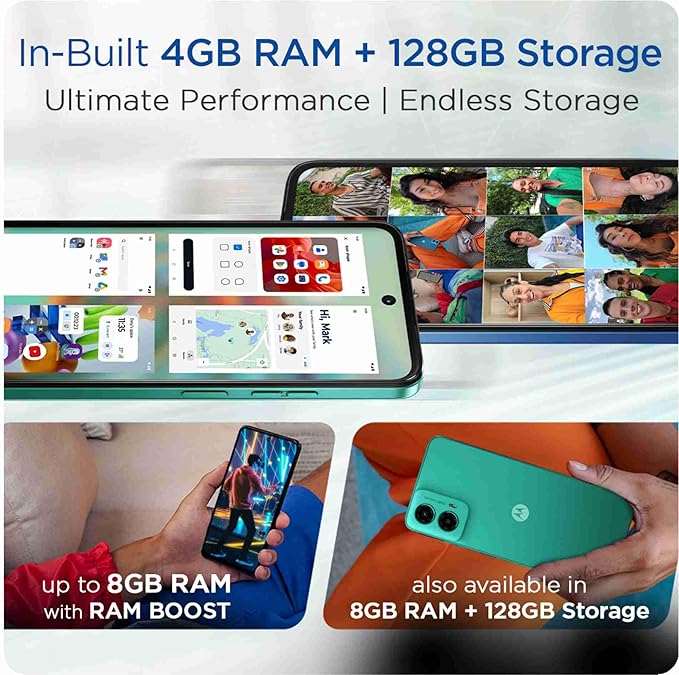 MOTOROLA G45 5G (BRILLIANT BLUE, 8GB RAM, 128GB STORAGE)