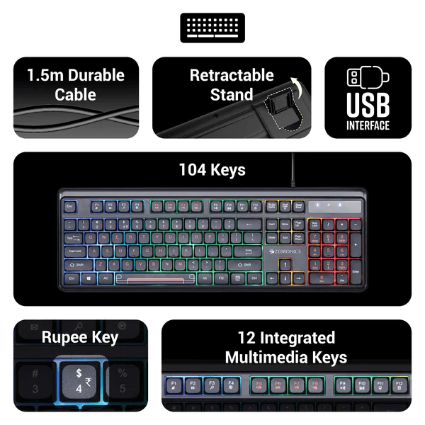 ZEB COMBAT - MULTIMEDIA KEYBOARD AND MOUSE COMBO