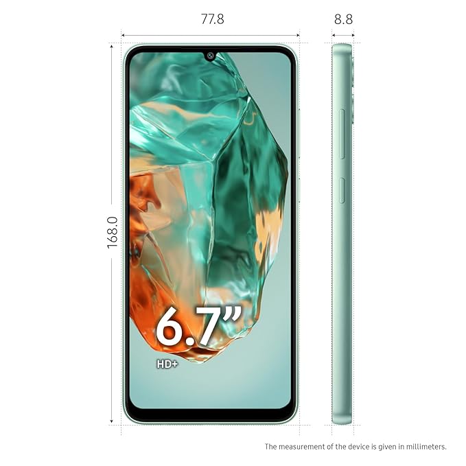 SAMSUNG GALAXY M05 (MINT GREEN, 4GB RAM, 64 GB STORAGE) | 50MP DUAL CAMERA | BIGGER 6.7" HD+ DISPLAY | 5000MAH BATTERY | 25W FAST CHARGING | 2 GEN OS UPGRADE & 4 YEAR SECURITY UPDATE | WITHOUT CHARGE