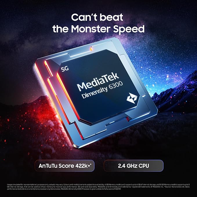 SAMSUNG GALAXY M16 5G (THUNDER BLACK, 4GB RAM, 128 GB STORAGE) | MEDIATEK DIMENSITY 6300 | ANTUTU SCORE 422K+ | SUPER AMOLED DISPLAY | 25W FAST CHARGING | 6 GEN. OF OS UPGRADES | WITHOUT CHARGER