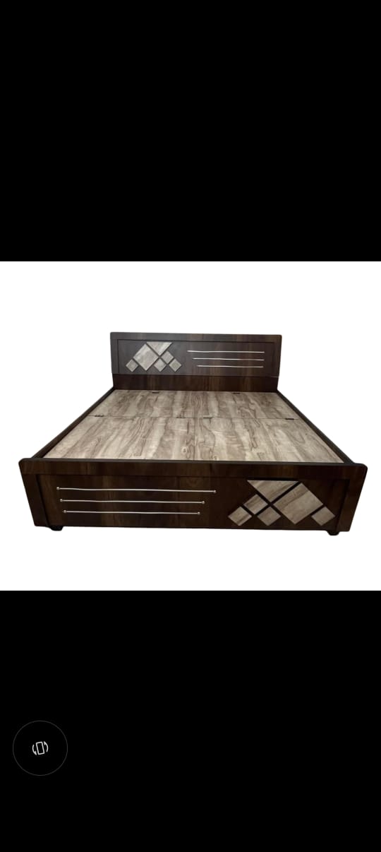 WOODEN KING SIZE DOUBLE BED, BOX STORAGE, WITH STORAGE